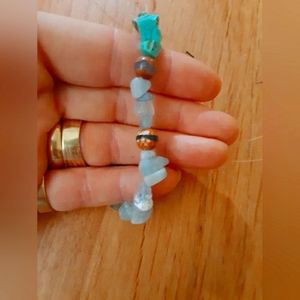 Handmade beaded gemstone bracelet